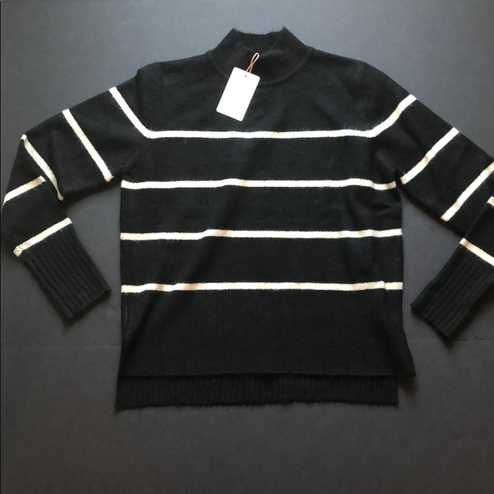 Rebecca Stripe Turtle Neck Sweater